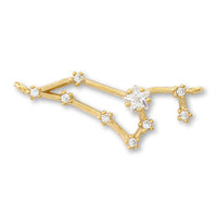 Charm Constellation 2 Leo 2 rings Cubic Zirconia/G