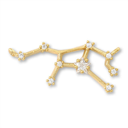 Charm Constellation 2 Virgo 2 rings Cubic Zirconia/G