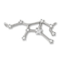 Charm Constellation 2 Virgo 2 rings Cubic Zirconia/RC