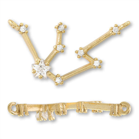 チャーム 星座2 みずがめ座 2カン キュービックジルコニア/RC