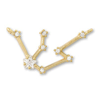 Charm Constellation 2 Aquarius 2 rings Cubic Zirconia/G