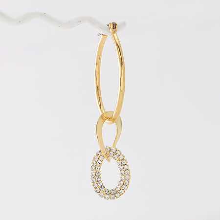 Combination metal parts Ring deformation 2 rows 2 Gold