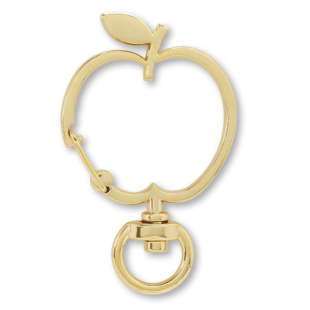 Keychain carabiner apple gold