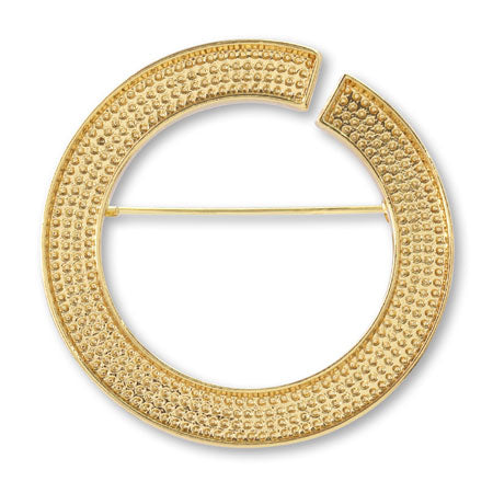 Mucus clay brooch deformed round gold