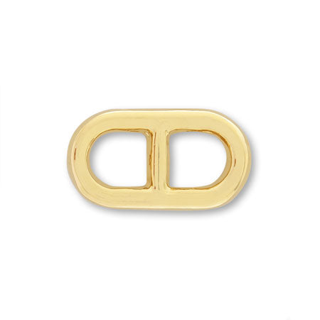 Metal ring buckle type oval gold