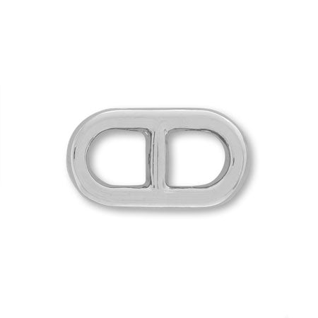 Metal ring buckle oval rhodium collar