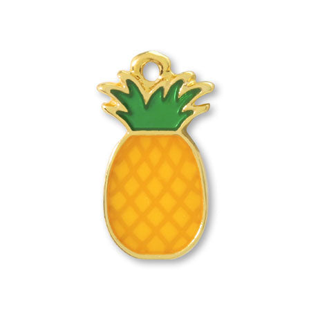 Charm Pineapple Flat Topaz/G