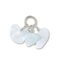 Natural Stone Glasses Flying Charm Sazare Aquamarine (Natural)/Silver