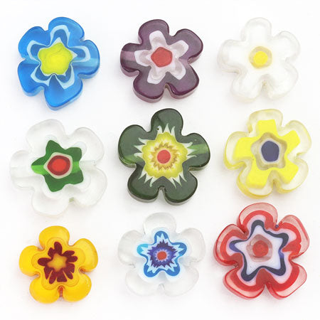 Milf Fiori glass flat flower mix