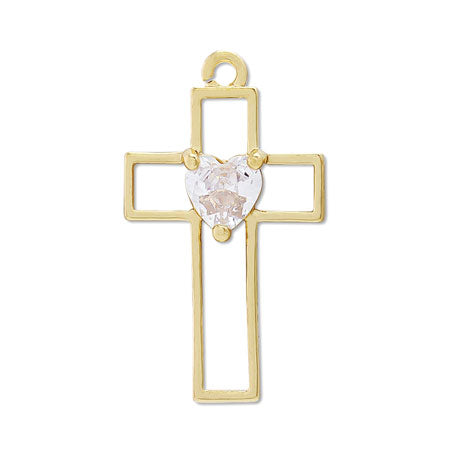 Charm cross No.18 gold