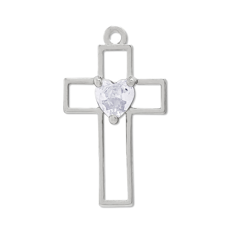 Charm Cross No.18 Rhodium Color