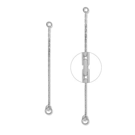 Chain parts 235SA55DC4 with jump ring rhodium color