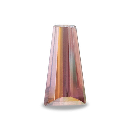 Glass cut bead tower purple AB