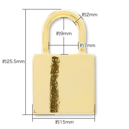 Charm Padlock No.2 Rhodium Color