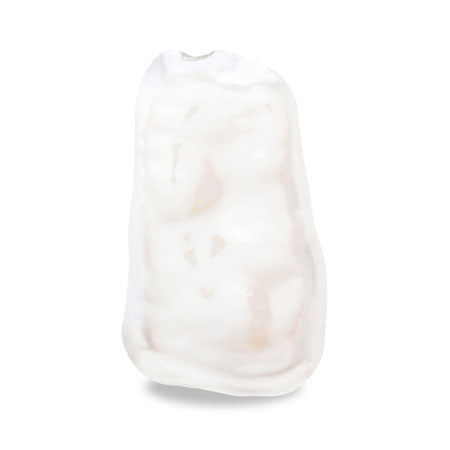 Resin pearl baroque rectangle white AB