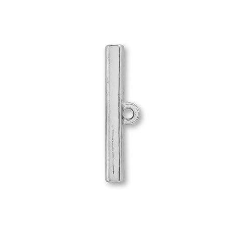 Mantel bar plain rhodium color