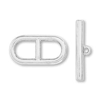 Mantel buckle oval silver plated