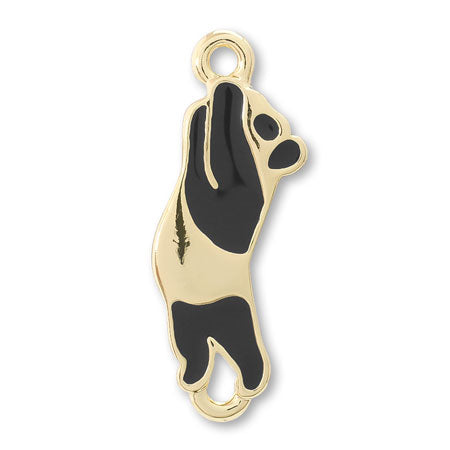 Charm panda flat 2 rings black/G