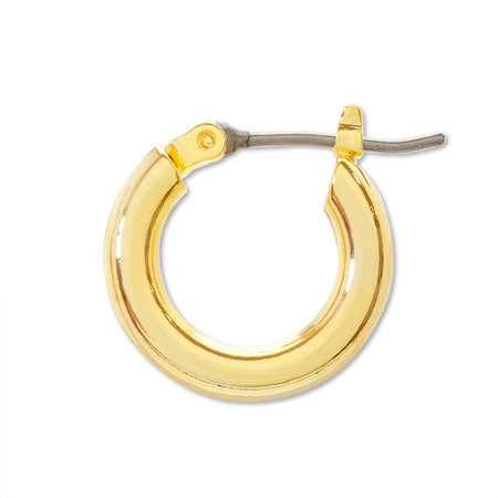 Earrings titanium hoop chunky gold