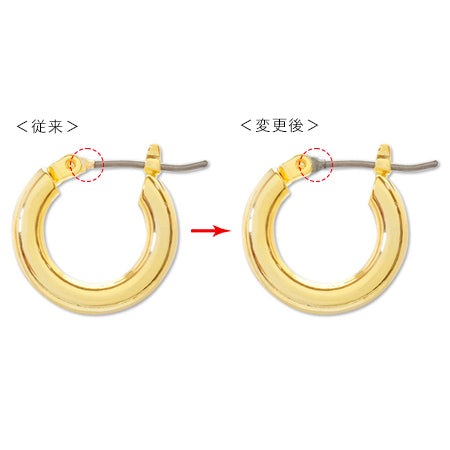 ピアス チタンフープチャンキー ゴールド