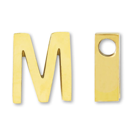 メタルパーツ イニシャル M ゴールド
