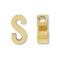 Metal parts initial S gold