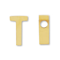 Metal Part Initials t Gold