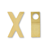 Metal parts initial X gold