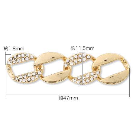 Stone chain parts 2 gold