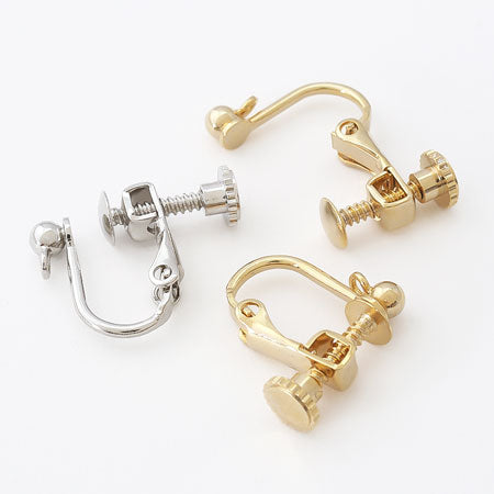 イヤリング ネジバネ丸玉 ヨコカン ロジウムカラー