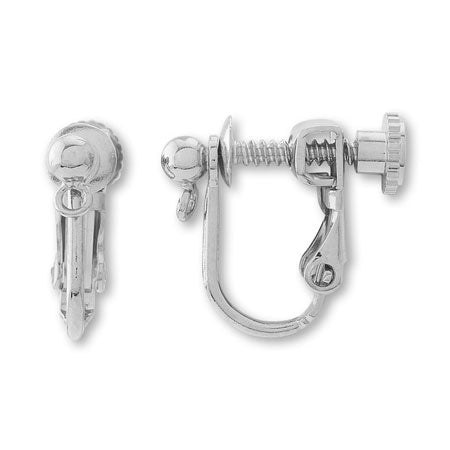 イヤリング ネジバネ丸玉 ヨコカン ロジウムカラー