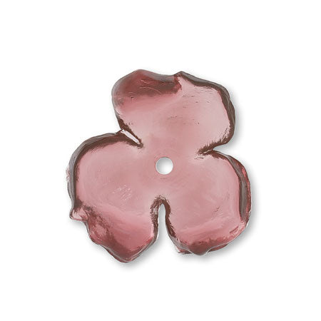 Acrylic German flower 19 clear plum