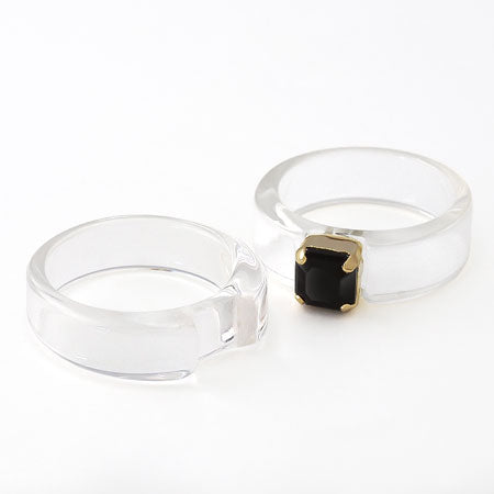 Ring stand resin stone seat No.1 matte white
