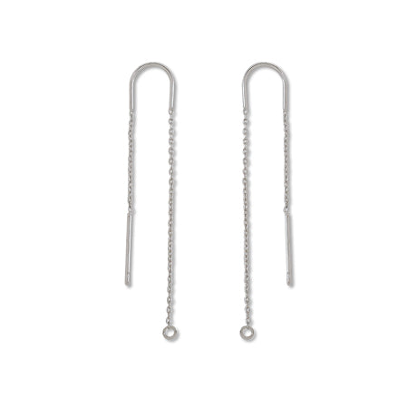 アメリカンピアス U字 ロジウムカラー