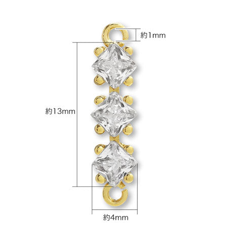 Charm Cubic Zirconia Claw Claw Square 3 2 2 2 Changold
