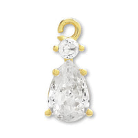 Charm Cubic Zirconia Claw Clasp 2 Rows Gold