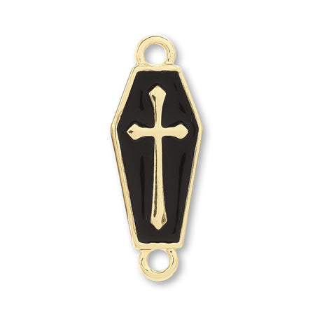 チャーム ハロウィン棺 2カン ブラック/G