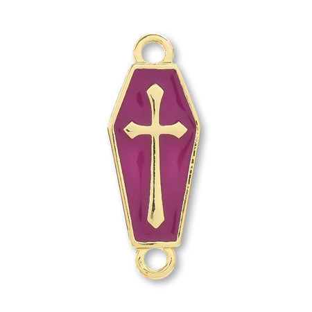 チャーム ハロウィン棺 2カン パープル/G