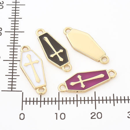 チャーム ハロウィン棺 2カン パープル/G