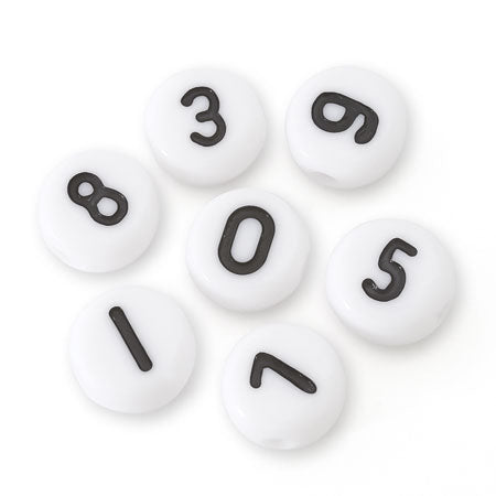 Acrylbead Number White