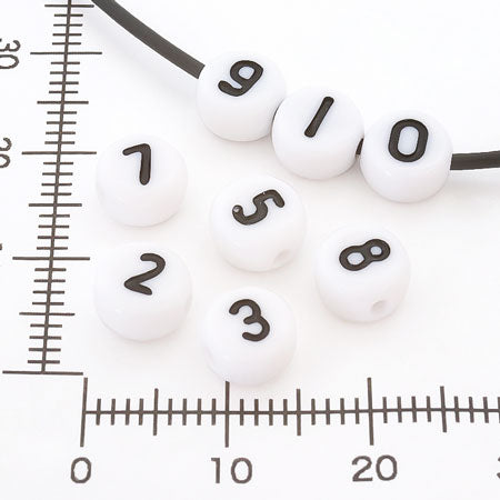 Acrylbead Number White