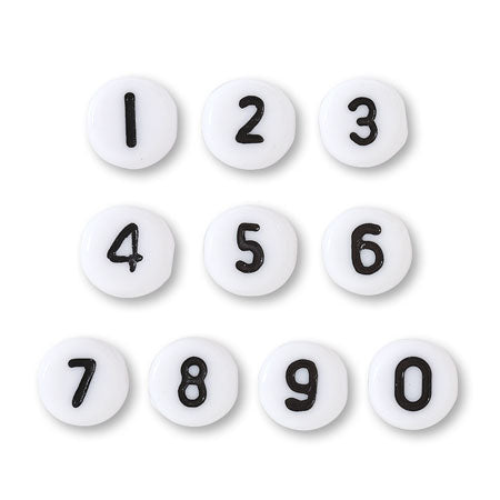 Acrylbead Number White