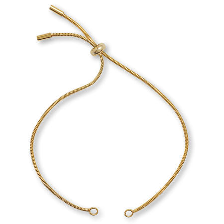 Chain bracelet snake with gold stopper