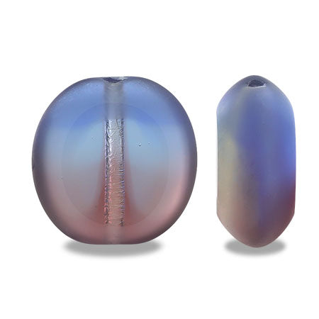 Czech table cut coin 3 mixed blue purple mat