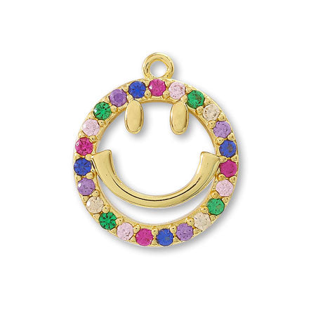 Charm cubic zirconia smile multicolor/G