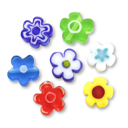 Milfiori Glass Flower Flower Mix Approx 6 mm