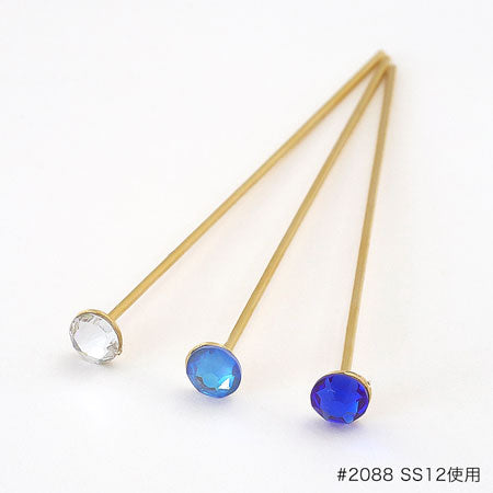 デザインピン 丸皿 3mm ロジウムカラー