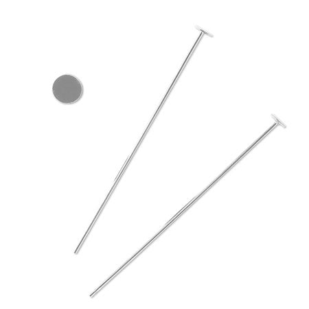 デザインピン 丸皿 3mm ロジウムカラー