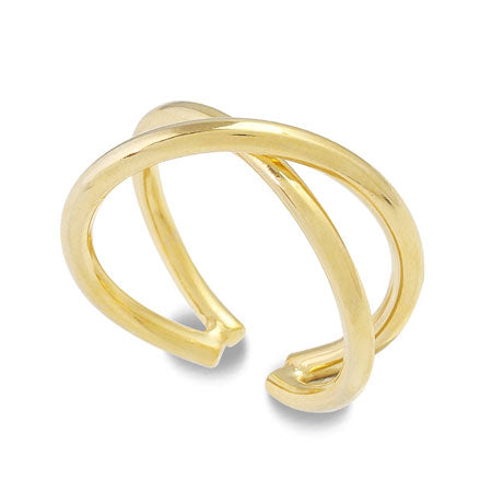 Ring stand (ear cuff) double cross gold