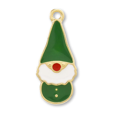 Charm Santa Claus Flat Green/G